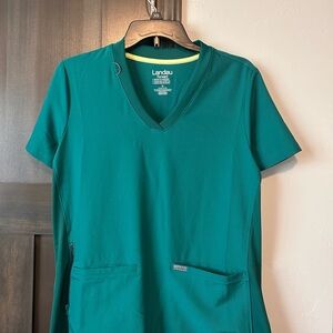 Scrub Top Landau Jade V-Neck
